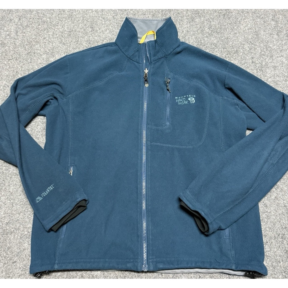 Mountain Hardwear Fleece Jacket Mens Large Blue Polartec Full Zip OM2720
